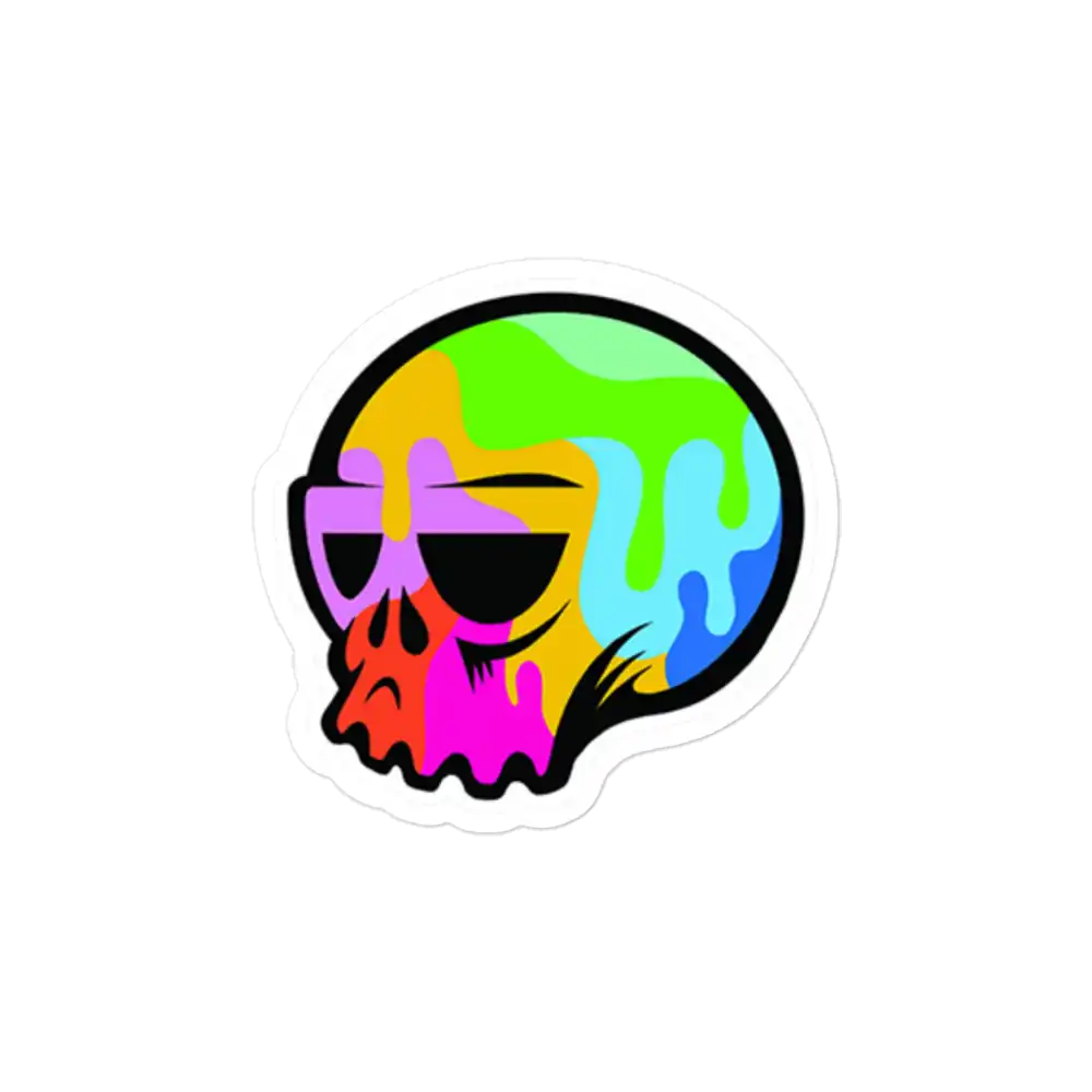 Colorful Skull Sticker