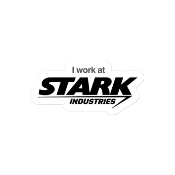 I work at Stark Industries Sticker