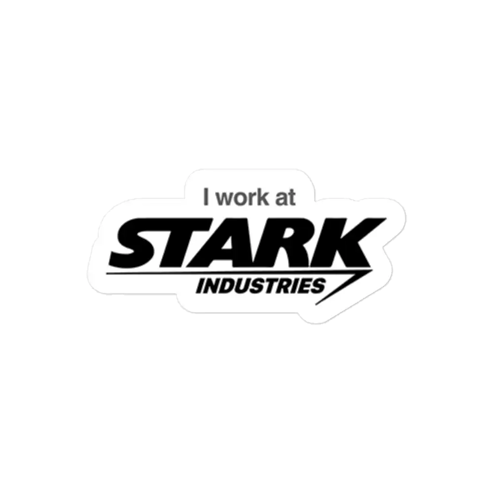 I work at Stark Industries Sticker