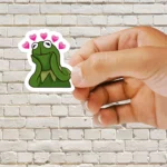 Kermit the Frog in Love Meme Sticker