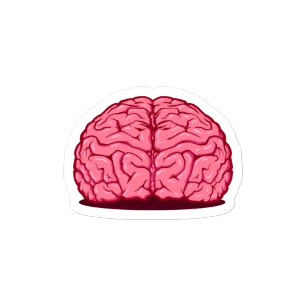 Pink Brain Sticker