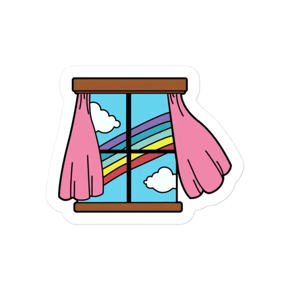 Rainbow in the Window Sticker