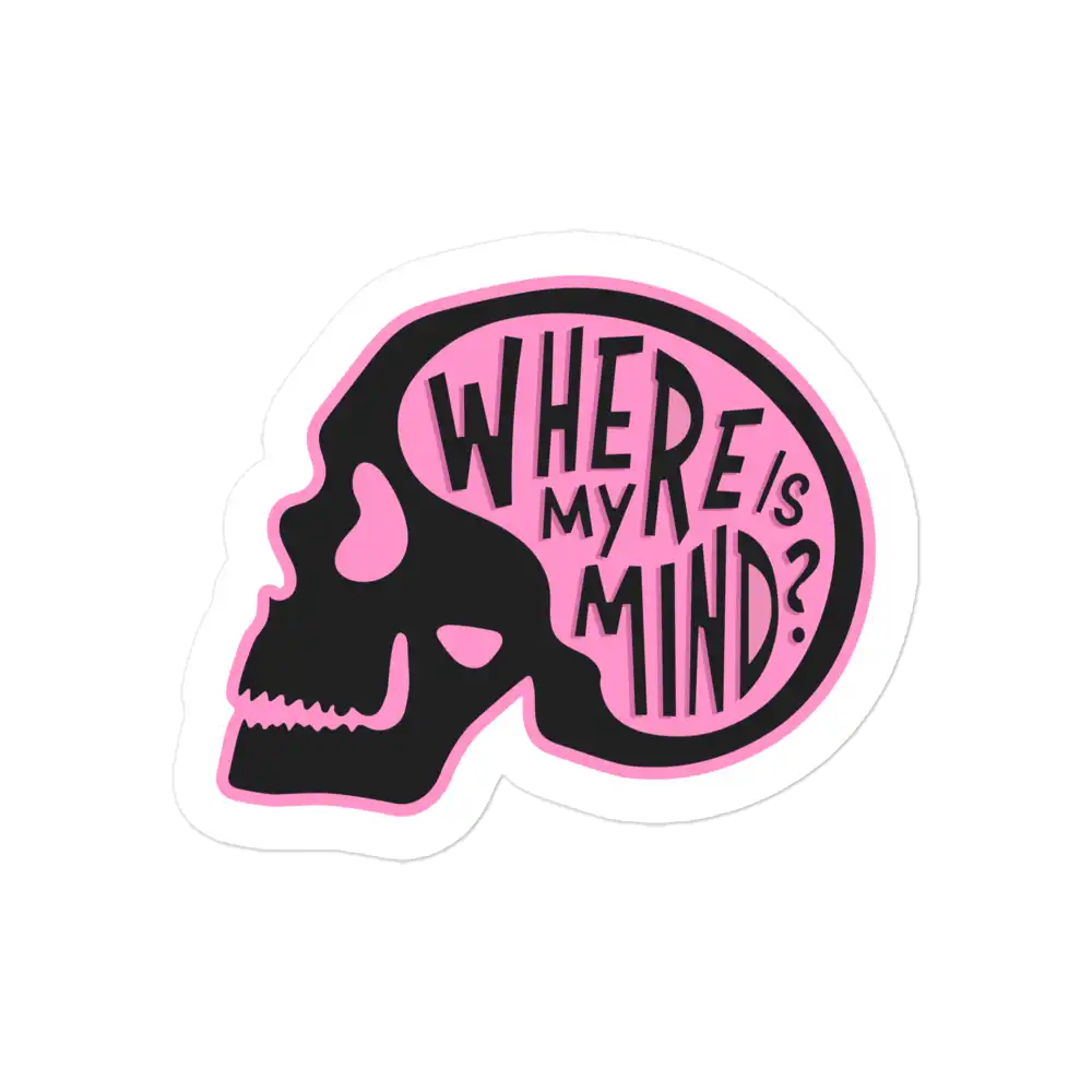 Skull Where is My Mind Sticker