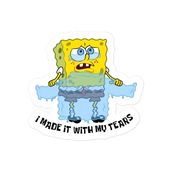 SpongeBob Tear Sweater Sticker
