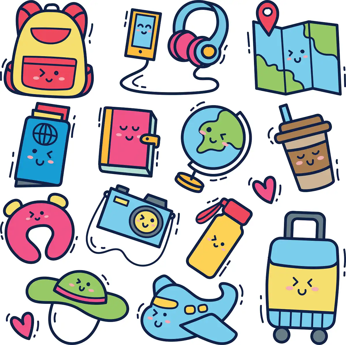 Travel Doodle Stickers