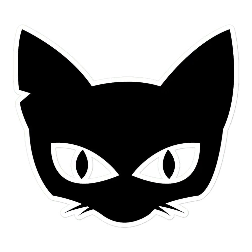Witch Cat Face Sticker