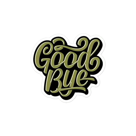 GoodBye Lettering Sticker