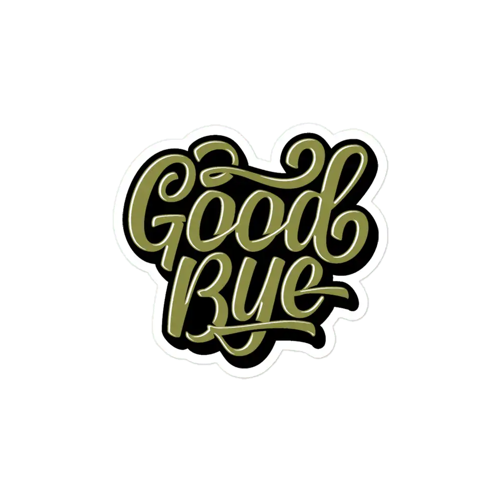 GoodBye Lettering Sticker