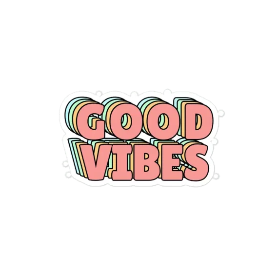 Good Vibes Lettering Sticker