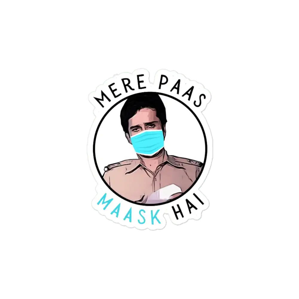 Mere Paas Maask Hai Sticker