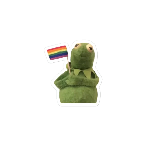 Pride Flag Kermit Sticker