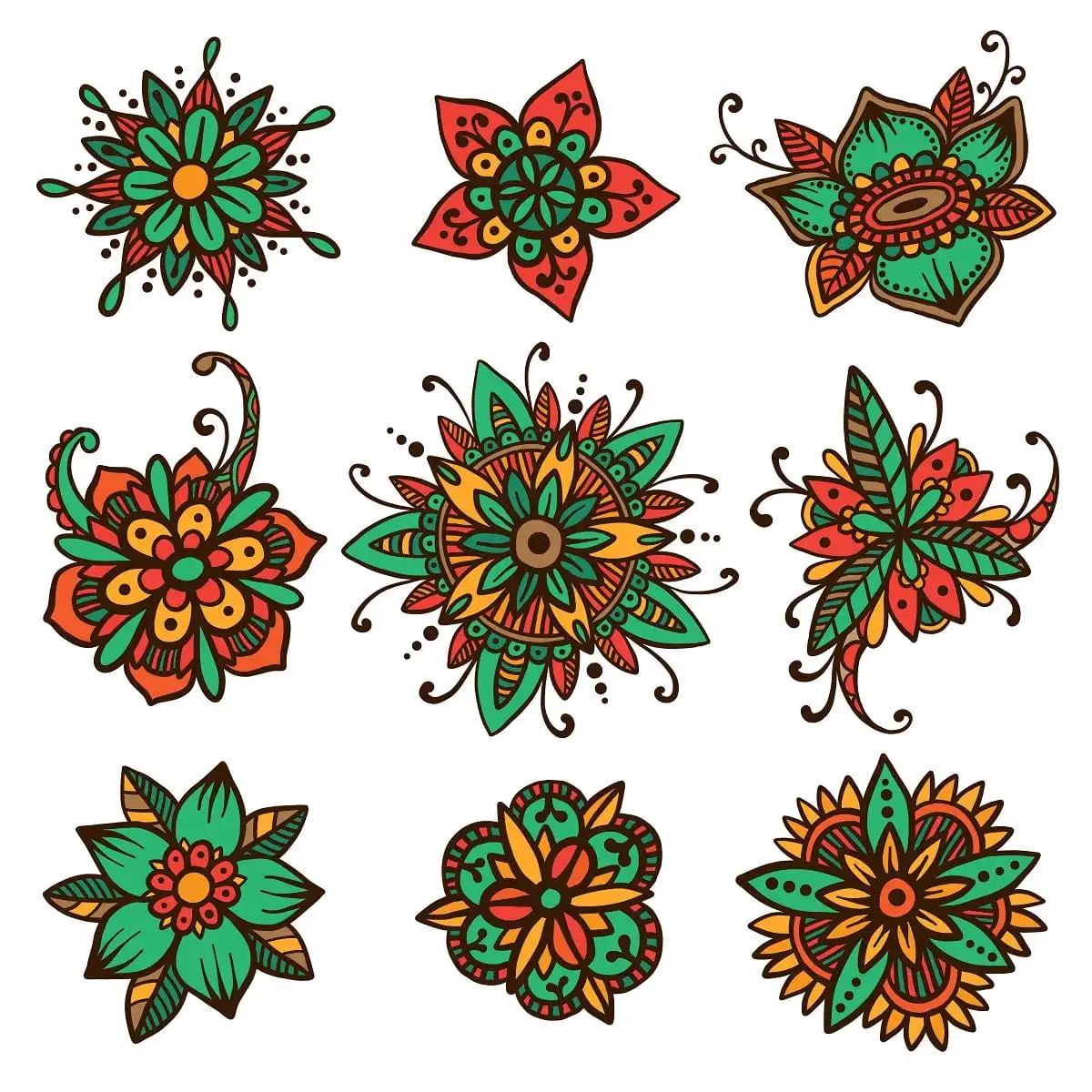Mehndi Design Stickers