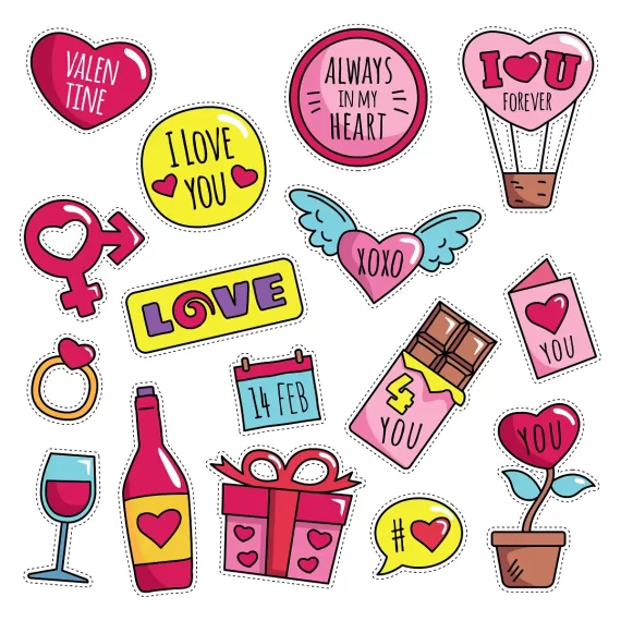 Cute Happy Valentines Stickers
