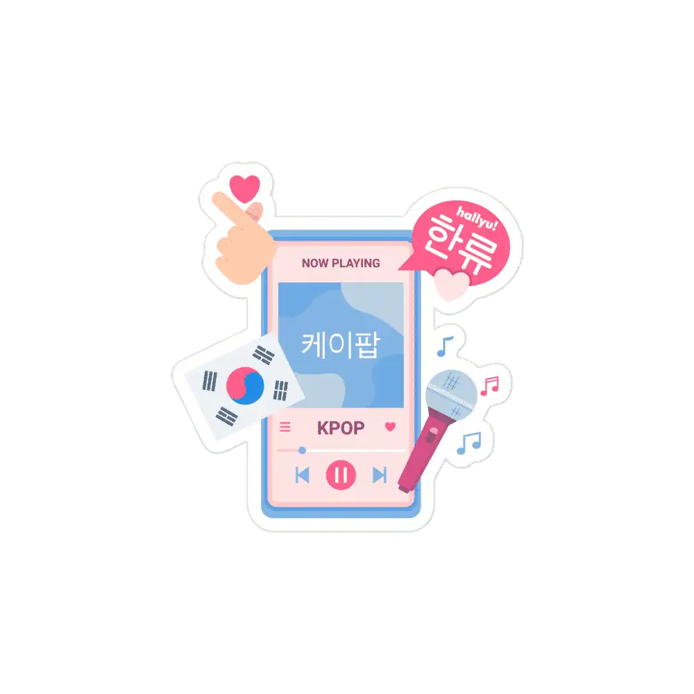 K-Pop Music Players Sticker