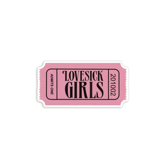 Lovesick girls blackpink ticket design  Sticker