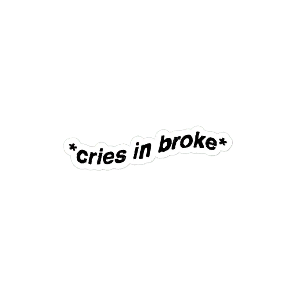 Cries in broke  Sticker
