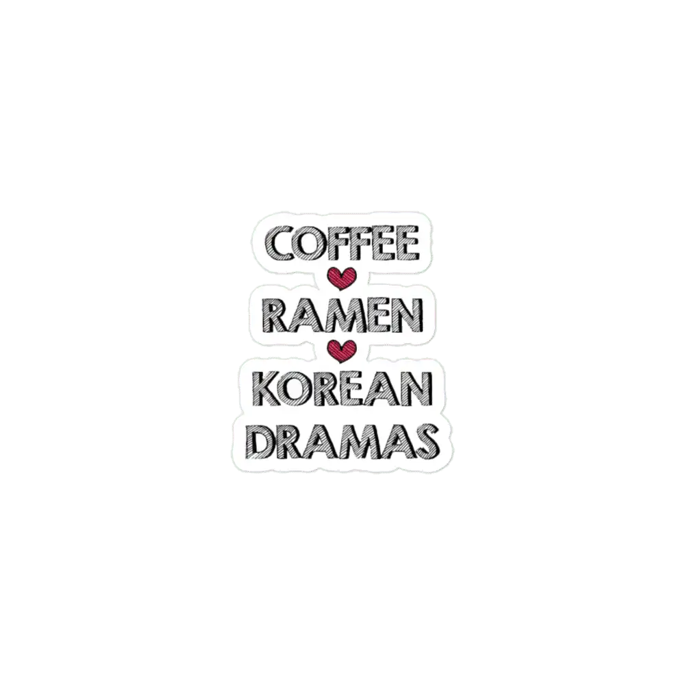 Coffee Ramen Korean Dramas Sticker