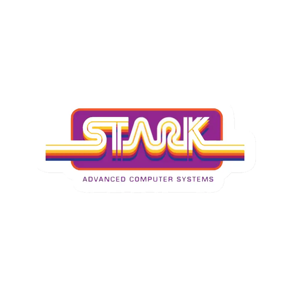 1980s Stark Technologies computer graphics Sticker