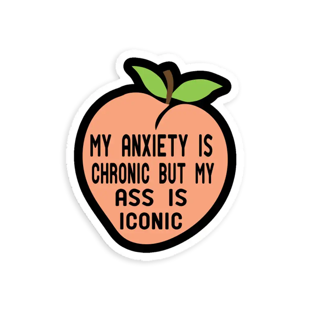 Anxiety Peach Sticker