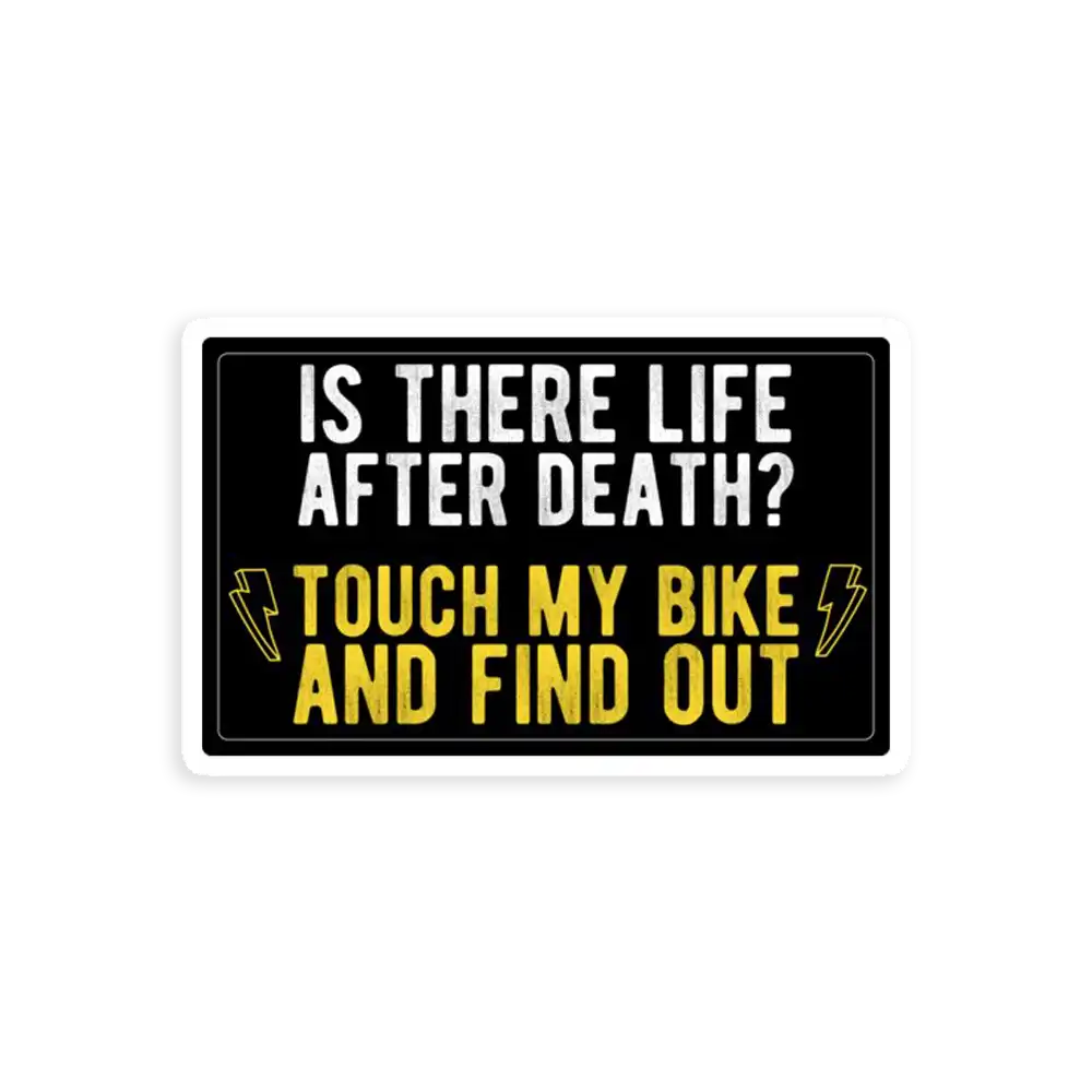 Don't Touch My Bike Car Sticker