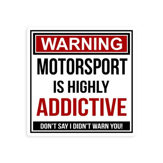 Funny Motorsport Warning Design Car Sticker