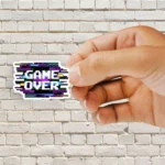 Game Over Glitch Effect Sticker