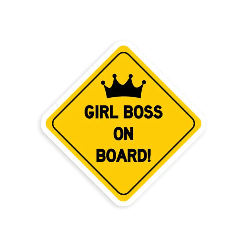 Girlboss on Board Car Sticker