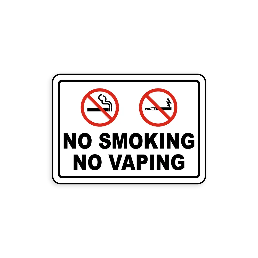 No Smoking No Vaping Sticker