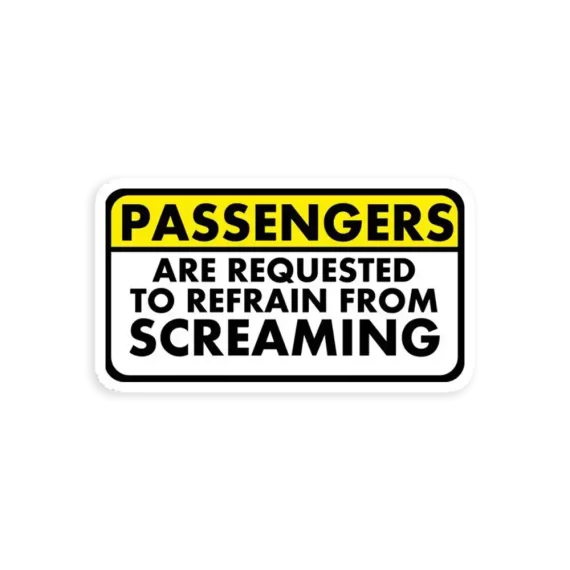 Passengers are Requested Original Car Sticker