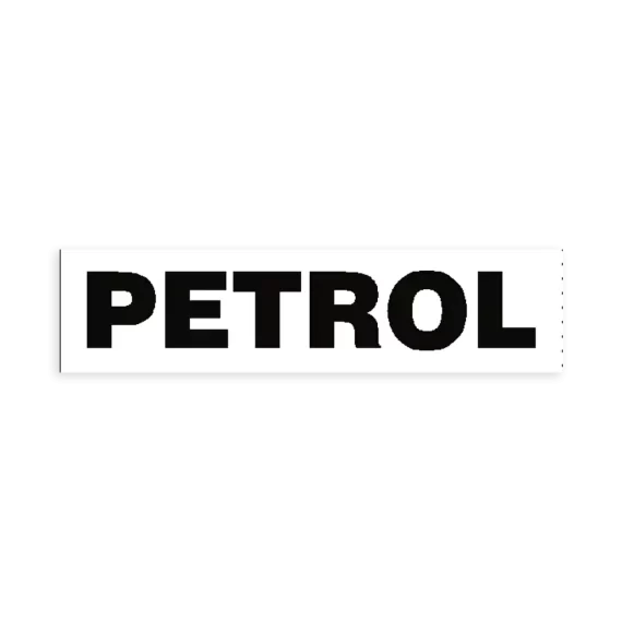 Petrol Fuel Sign Sticker White
