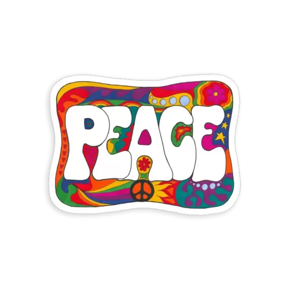 Psychedelic Peace Sticker