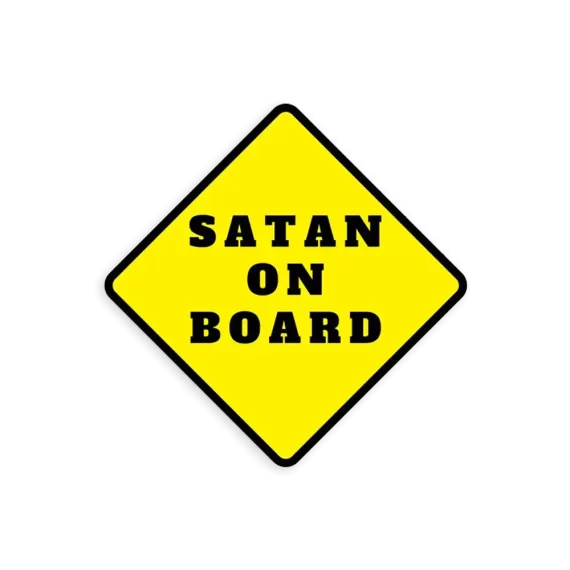 Satan On Board Sticker