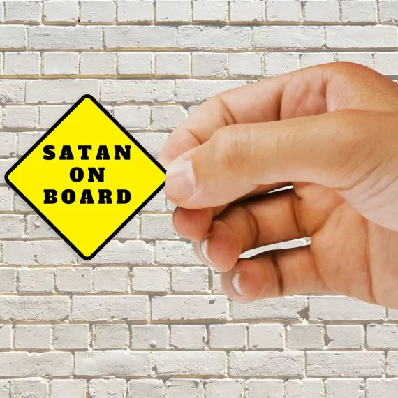 Satan On Board Sticker