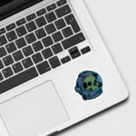 Skull in an astronaut helmet Sticker