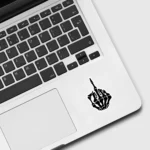 Skull middle finger Sticker