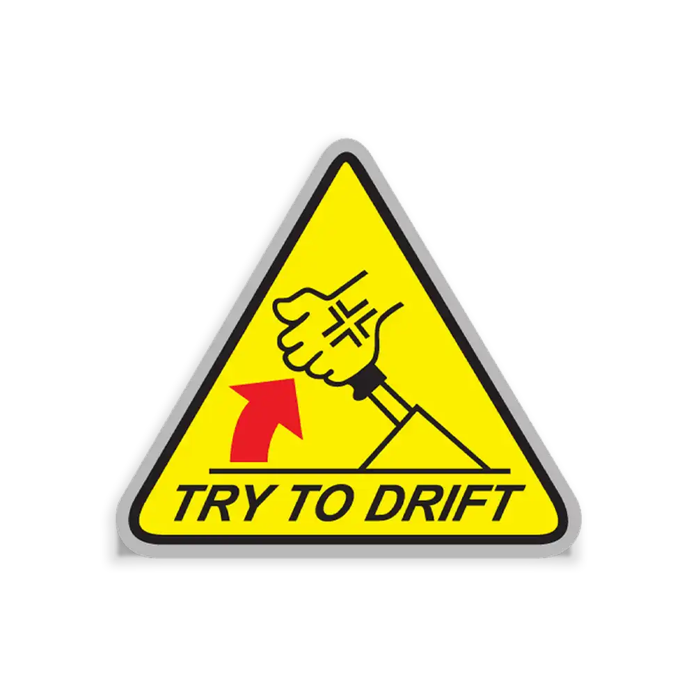 Try To Drift Car Sticker