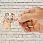 Waving Dog Sticker