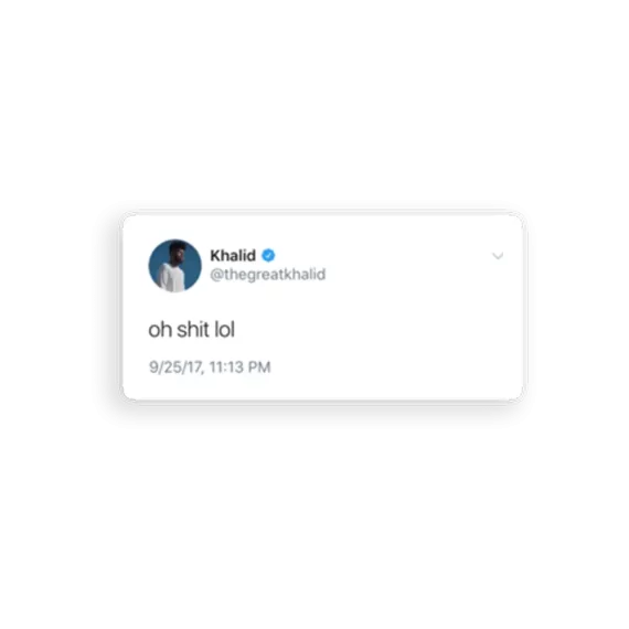 Khalid Tweet Sticker