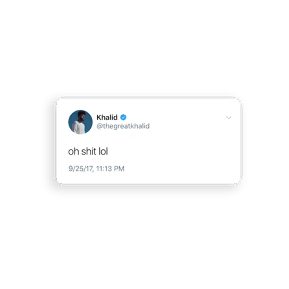Khalid Tweet Sticker