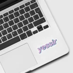 Yessir Print Design Sticker