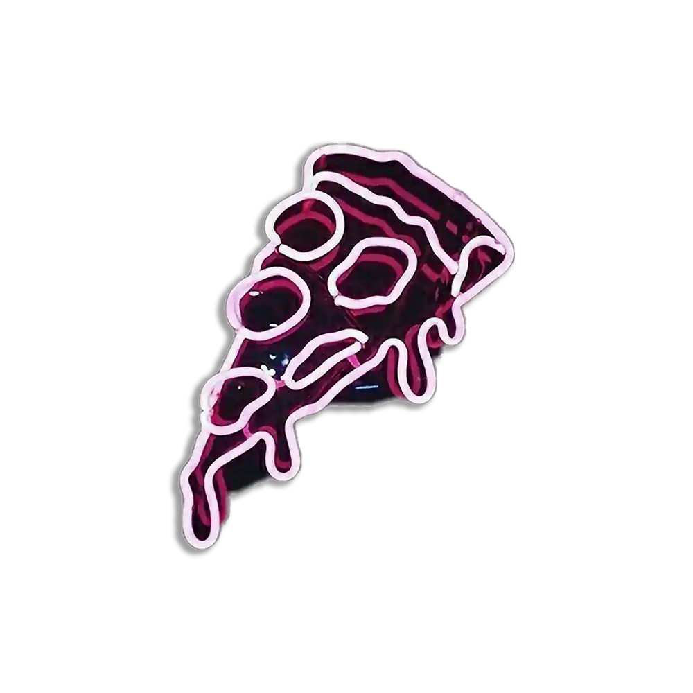 Neon Pizza Sticker