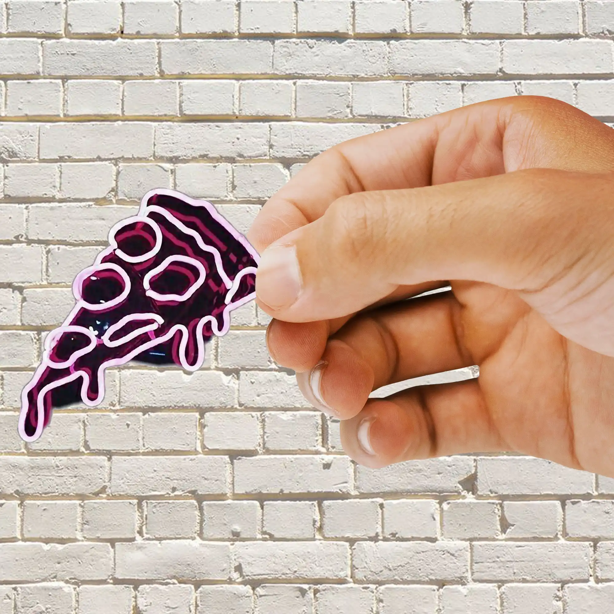 Neon Pizza Sticker