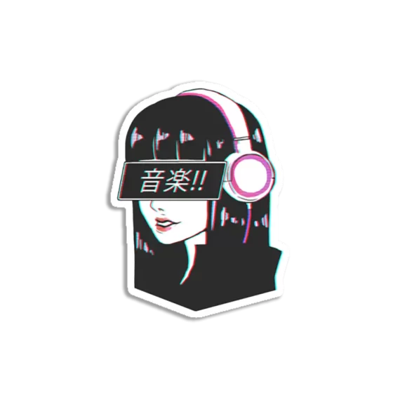 Music - Sad Japanese Aesthetic Sticker