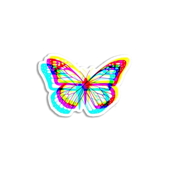 Glitch butterfly Sticker