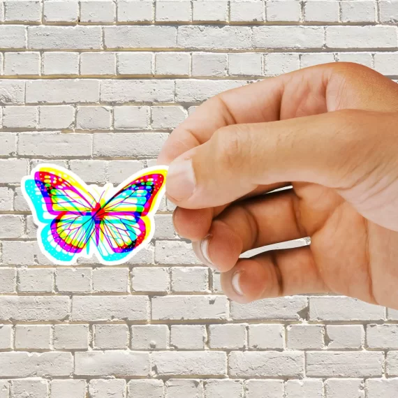 Glitch butterfly Sticker