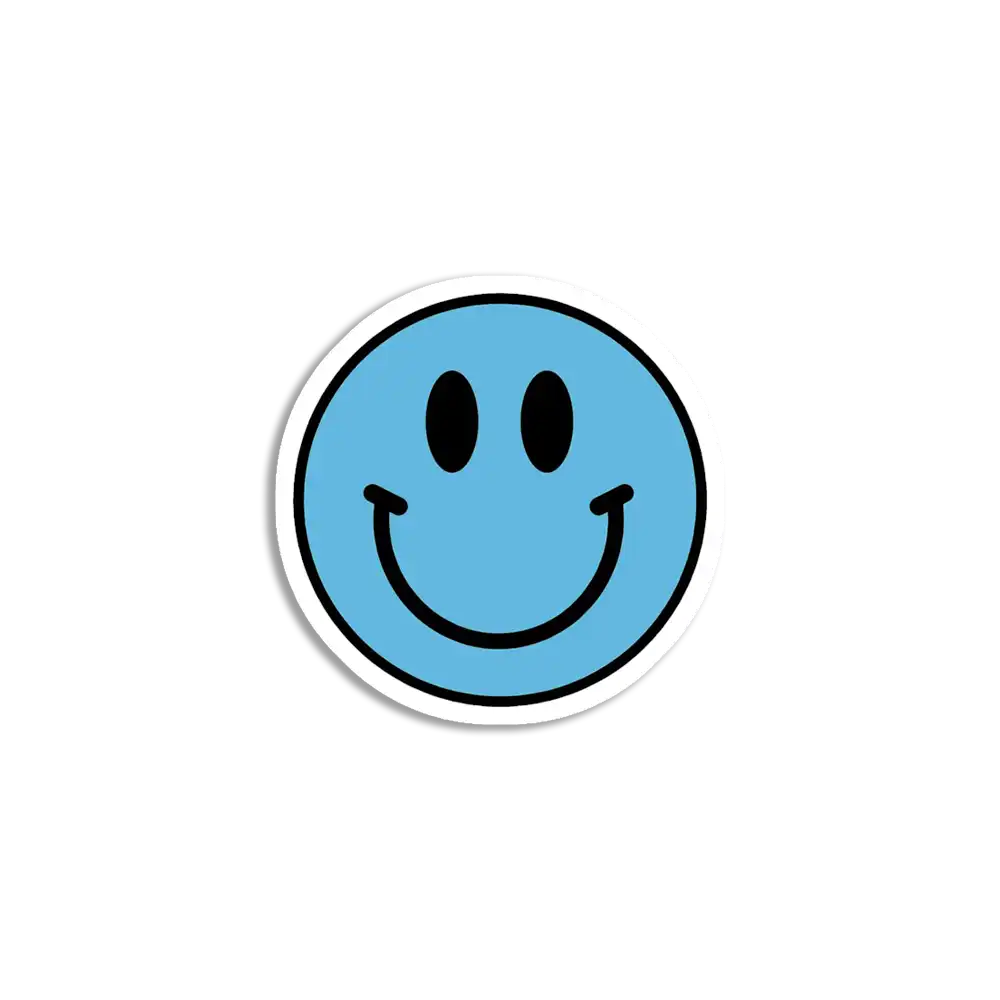 Blue smiley face Sticker