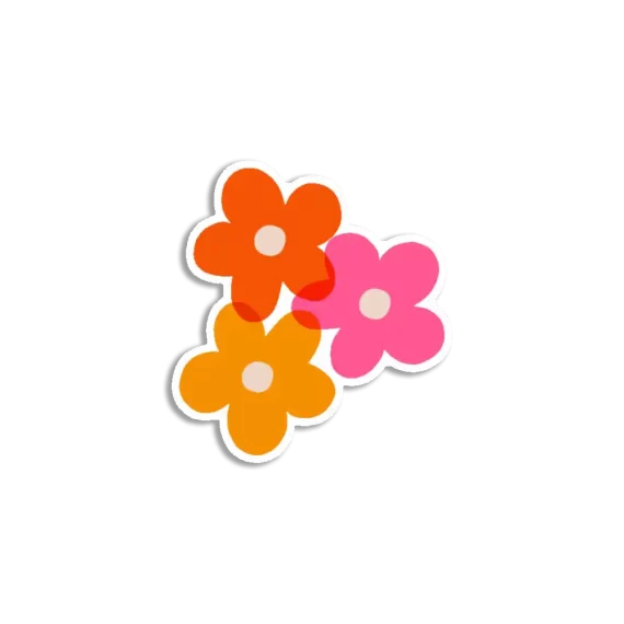 80's Flower Power Sticker