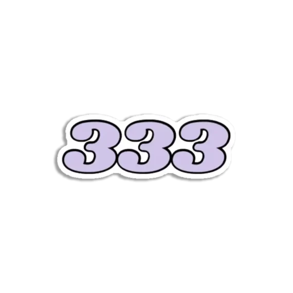 333 Angel Number Sticker