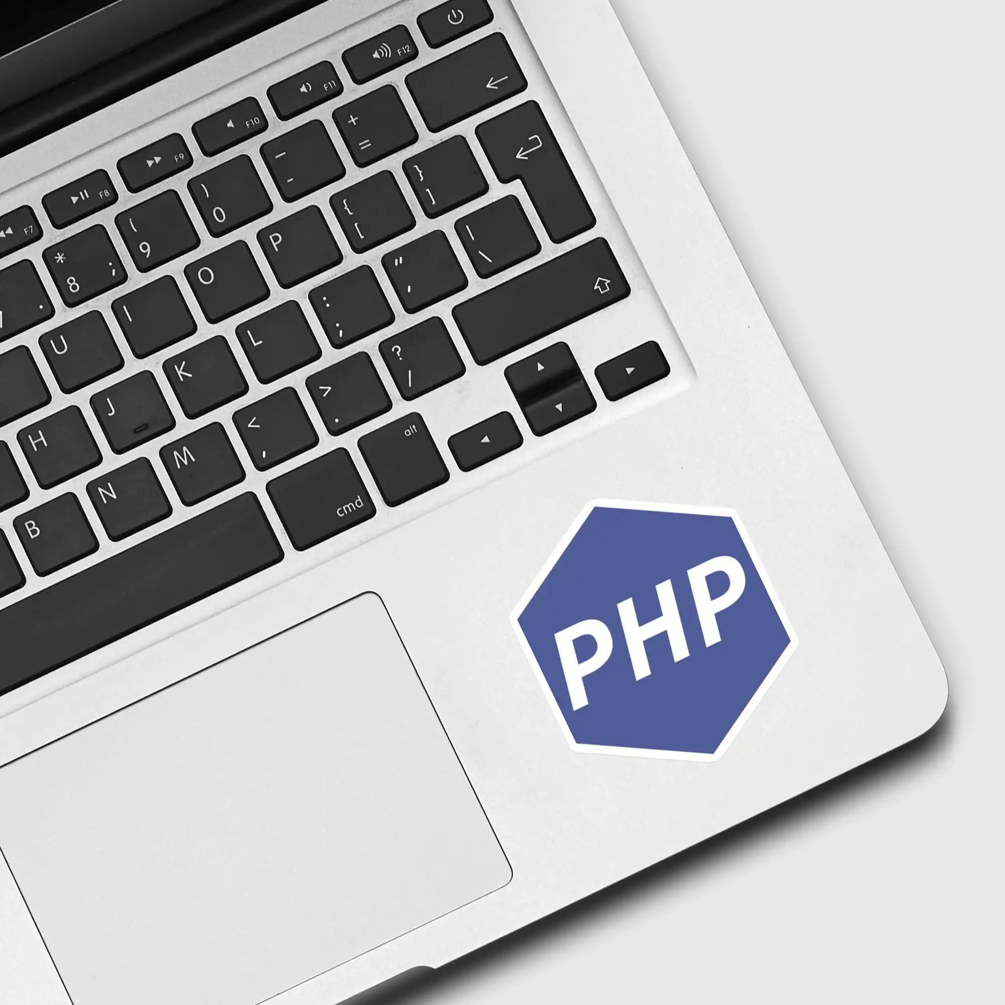 PHP White Hexagon Sticker