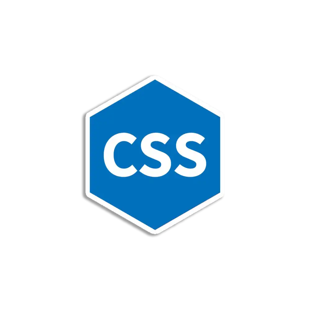 CSS White Hexagon Sticker